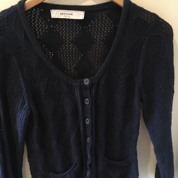 Anthropologie Sweaters - Ladies Navy open weave sweater size M Anthropologie Sweaters - Ladies Navy open weave sweater size M
